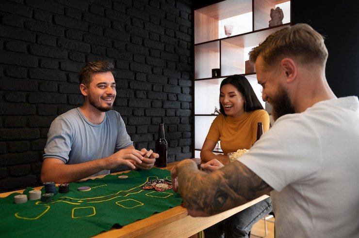 Antarmuka aplikasi mobile lapakbo menampilkan perpustakaan game dan opsi navigasi